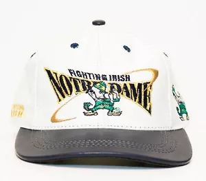 Gorra de Colección Notre Dame Fighting Irish Snapback Sombrero Todo Cuero HECHO EN EE. UU. Americano - Imagen 1 de 5