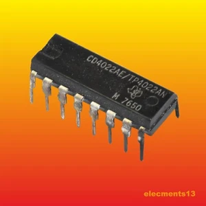 CD4022AE/TP4022AN TEXAS INSTRUMENTS INTEGRATED CIRCUIT LOGIC PDIP16 - Picture 1 of 2