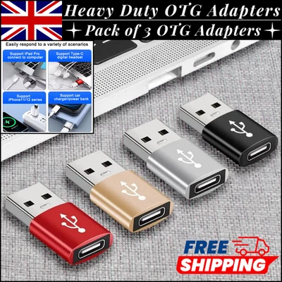 OTG Adapter USB 3.0 A Male To Type C Female Converter Fast Charger Connector UK - Image 1 of 4