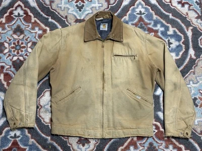 Vintage Carhartt Detroit Jacket Mens Medium? Cropped Blanket Lined Work 6BLJ USA - Image 1 of 4