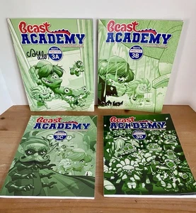 Beast Academy Art of Problem Solving Math Practice 3A 3B 3C & 3D - Picture 1 of 5
