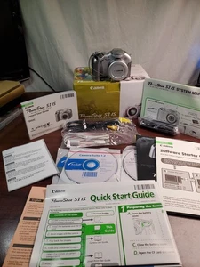 Canon PowerShot S1 IS Digital Camera 3.2MP 10X Zoom W/Original Box-Working - Picture 1 of 21