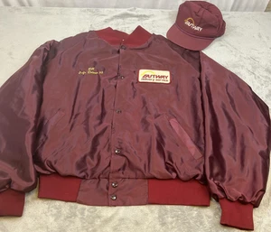 Vintage Eastway Hat Cap Snap Back Maroon Delivery Service Trucker Mens 90s - Picture 1 of 16