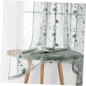  Sheer Curtains 63 Inches Length 2 Panels 52"W x 63"L (Pack of 2) Sage Green - Picture 1 of 7