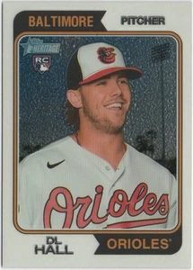 DL Hall 2023 TOPPS HERITAGE BASEBALL /999 Chrome RC #189 Orioles - Picture 1 of 2
