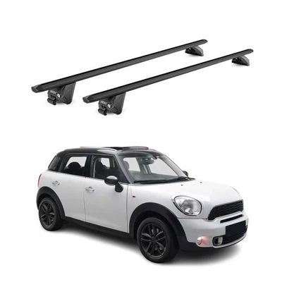 Roof Rack Cross Bars for Mini Cooper Countryman R60 F60 2011-2024 Alu Black 2x - Image 1 of 4
