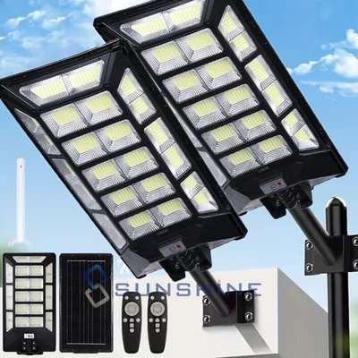 99999999000LM Commercial Solar Street Light Dusk to Dawn Solar Super Bright Bulb - Image 1 of 4