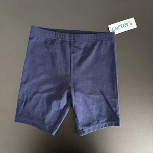 New Carter’s Girls Bike Shorts 7 Navy Blue Cotton Athletic Biker - Picture 1 of 5