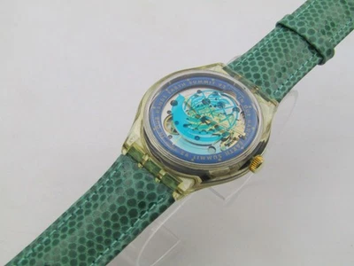 SWATCH UNO-AUTOMATIC TIME TO MOVE - EARTH SUMMIT '92 con cinturino in pelle - MERCE NUOVA - Immagine 1 di 4