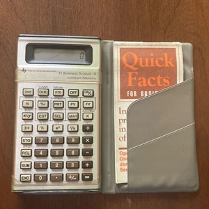 Vintage Texas Instruments BA-II Executive Business Analyst Taschenrechner Etui funktioniert - Bild 1 von 8