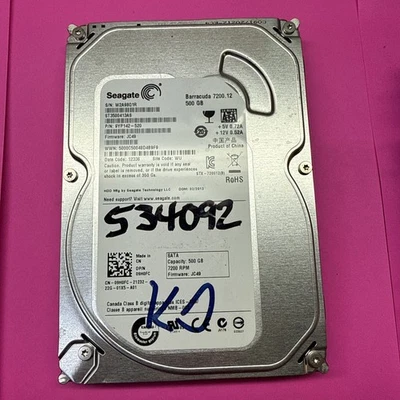 Seagate BarraCuda ST3500413AS 500GB 7200.12 SATA 6Gbps 3.5" 9YP142-520 HDD - Image 1 of 2