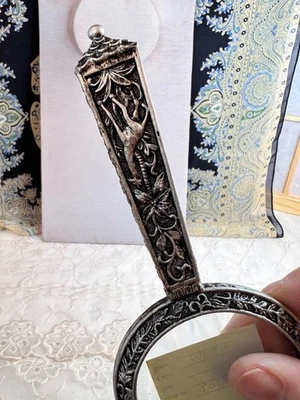 Lupa 6.25"L Enriquecida Aspecto Plateado Jirafa Nuevo de Lote Antiguo Precioso Estilo Foto 1 de 4