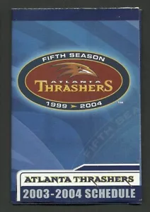 Atlanta Thrashers 2003-2004 Hockey Pocket Schedule - Picture 1 of 2