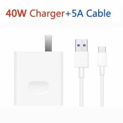 Original 40W Fast Charger for Huawei P40 P30 Pro Mate40 Supercharge wiht cable - Image 1 of 4