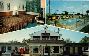 Vintage Postcard City Motel Telegraph Road Detroit Michigan MI ~ Tri View - Picture 1 of 3