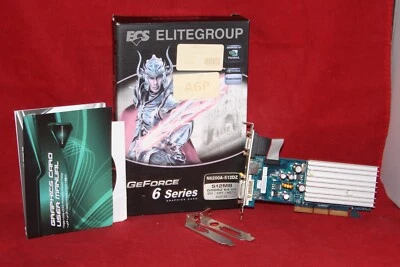 ECS EliteGroup, Nvidia GeForce 6200, 512 MB 64BIT DDR2. AGP Graphics Card - Image 1 of 4