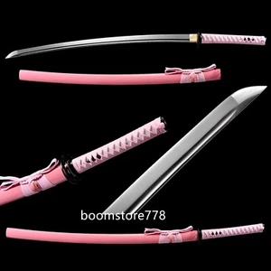 Pink Katana 1095 Steel Full Tang Sharp Handmade Japanese Samurai Sword - Picture 1 of 9