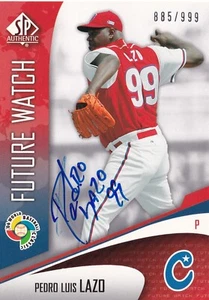 PEDRO LUIS LAZO SIGNED AUTO'D 2006 SP AUTHENTIC FUTURE WATCH WBC CARD #35 CUBA - Picture 1 of 3