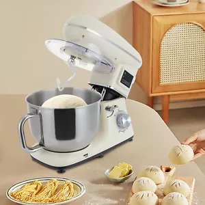 Elektrisch Küchenmixer Küchenmaschine Weiß Rührgeräte Standmixer 1500W 6.2L LCD - Bild 1 von 24