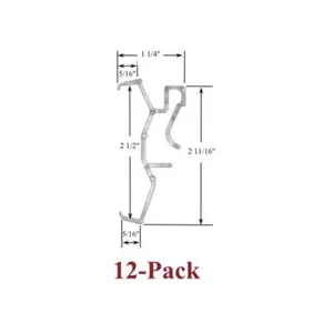 2 1/2" Lama simple VALANCE EXT CLIP para imitación horizontal MADERA / MINI PERSIANAS 12-PK - Imagen 1 de 2