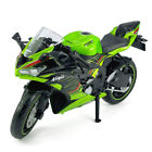 1:12 2023 Kawasaki Ninja ZX-6R Odlewany model motocykla Kolekcja zabawek Zielony