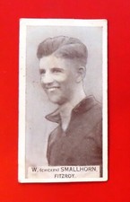 1933 WILLS VFL Cigarette Card:  WILFRED SMALLHORN  (Fitzroy)  #50