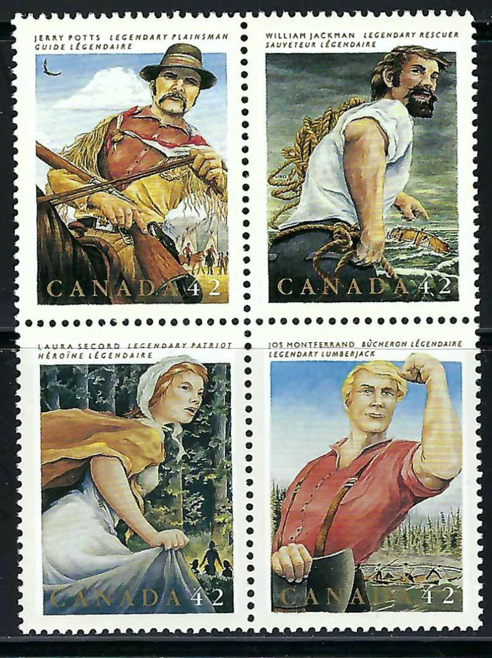 CANADÁ - SCOTT 1435a - VFNH - BLOQUE DE 4 - FLOCLORE CANADIENSE - 3 - 1992 Foto 1 de 1