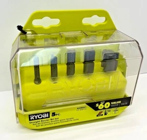 RYOBI Straight Router Bit Set (5-Piece) - Picture 1 of 2