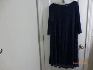 Romans Marineblau Spitze Swing Kleid Damen 14/16 - Bild 1 von 2