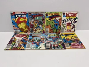 Lot Of 8 SUPERMAN BATMAN The Best Of DC Blue Ribbon Digest - Picture 1 of 10