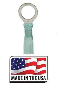 (15 PCS)  16-14 AWG 3M HEAT SHRINK RING TERMINALS 1/2" STUD SIZE Made in USA - Picture 1 of 1