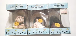 The Stone Bunny Divinity Hund drei Figuren Lot signiert von Telle M. Stein 2004 - Bild 1 von 9