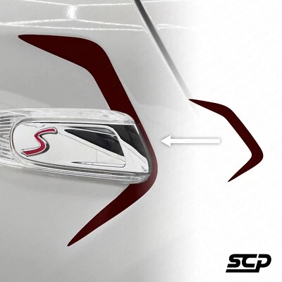 Coppia Decalcomanie Indicatori Laterali Scorrimento MINI F55 F56 F57 Concept - Borgogna - Immagine 1 di 2