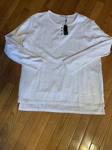 Nwt Michelle by Comune Womens White Top T-Shirt Long Sleeves 100% Cotton Holly S - Picture 1 of 5