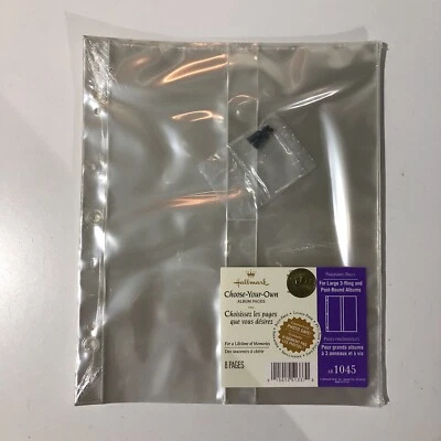 Páginas panorámicas Hallmark AR1045 8 páginas para álbumes de 3 anillos y post encuadernados Foto 1 de 4