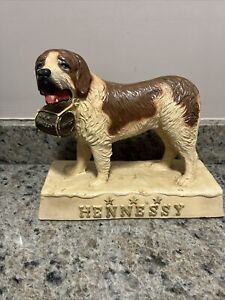 Vintage Hennessy St. Bernard Dog Statue