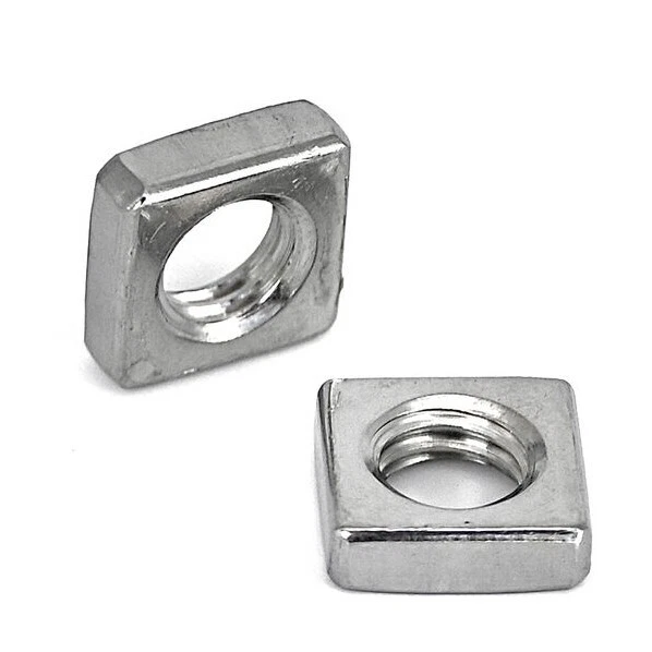 Vierkantmutter Mutter Edelstahl niedrig Gewindeplatte M3 M4 M5 M6 M8 V2A DIN 562 - Bild 1 von 4