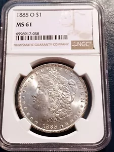 1885-O NGC MS61 Dollaro di Morgan - Foto 1 di 2