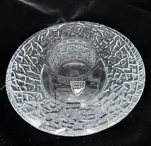ORREFORS SWEDEN Discus Crystal Votive Candle Holder Lars Hellsten Design 1995 - Picture 1 of 12