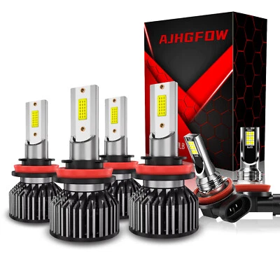 Kit combinado de 6 bombillas antiniebla altas bajas para Infiniti EX35 EX37 QX50 LED Foto 1 de 4