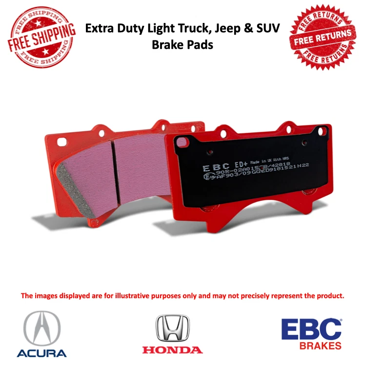 Комплект передних тормозных колодок EBC Redstuff для Acura EL/CL и Honda Accord/Civic - Изображение 1 из 4