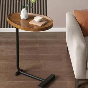 C Shaped Side Table for Sofa Coffee End Tables for Living Room Bedside Tables - Picture 1 of 11