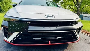 Bumper Tow Hook License Plate Mount Bracket For Hyundai Elantra N 2024-2025 New - Picture 1 of 24