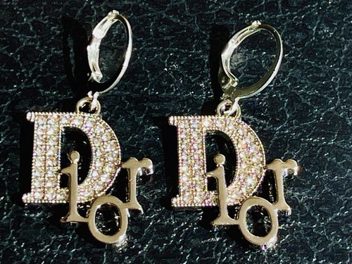 Orecchini Dior argento metallo oro cerniera pull S 925