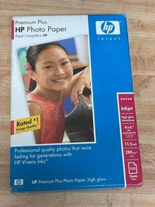 PREMIUM PLUS HP CARTA FOTOGRAFICA, INKJET, HIGH GLOSS, 4x6", 100 FOGLI CONFEZIONE SIGILLATA - Foto 1 di 1