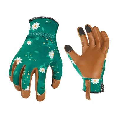 Vgo 1Pair Goat leather Gardening Work Gloves Ladies,  Sratch protection (GA7476) - Image 1 of 4
