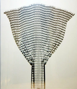 HEINZ MACK Silberfächer Reliefprägung auf Silberfolie 1972, 60x52cm,Serigraphie - Bild 1 von 8
