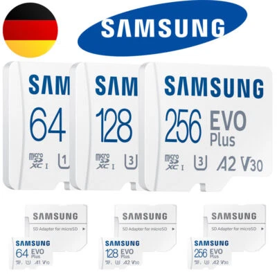 Scheda di memoria originale Samsung EVO Plus scheda micro SD 128GB 256GB 512 GB - Immagine 1 di 4