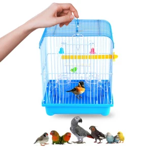 Small Parrot Cage Budgie Cage Travel Cage Bird Aviary Indoor Iron Cage 22x27cm. - Picture 1 of 16