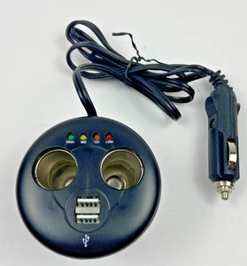 NEW Elex-Tronics Car Cup Holder Dual 12V Socket & 2 USB Charger 10A 12V DC 2010 - Picture 1 of 7